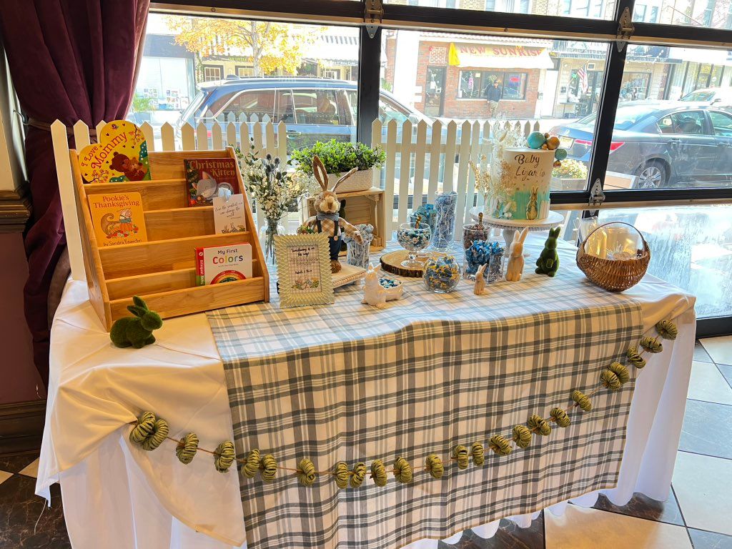 Candy Buffet, Cake Display & "Books as Cards" shel