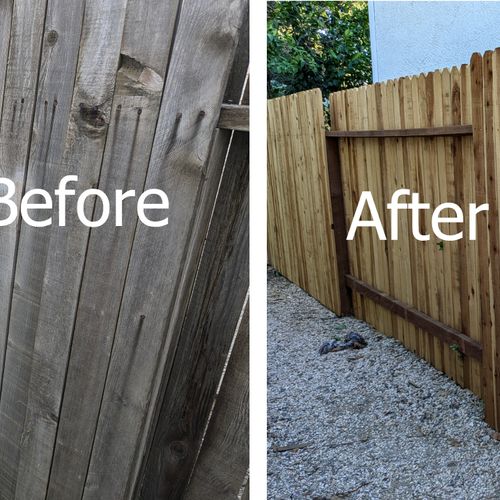 Rebuilding fence