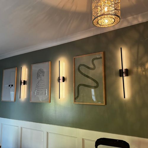 Wall art & light fixture installation 