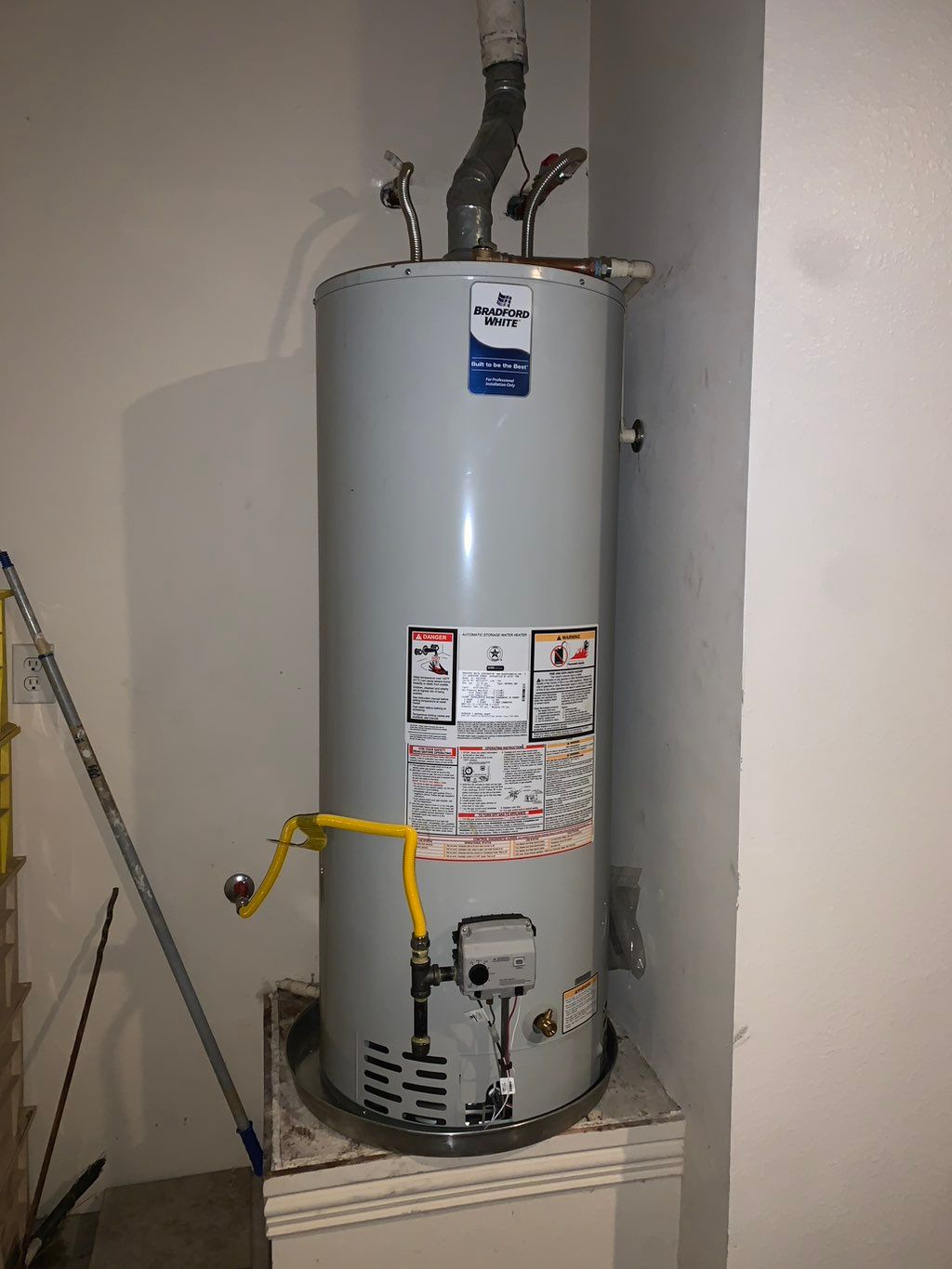 New water heater installation