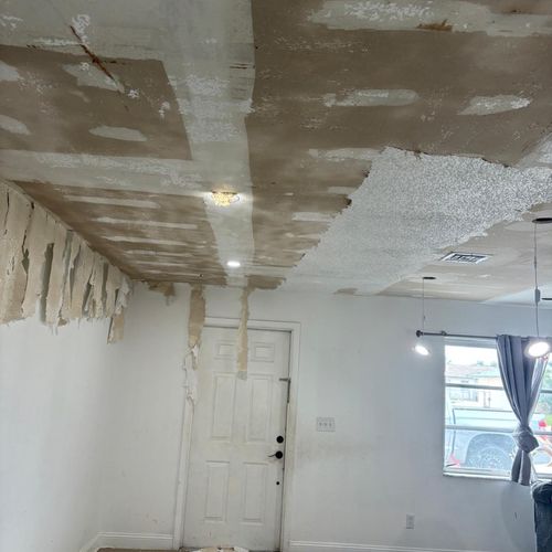 I hired DG Drywall to remove the popcorn ceiling, 