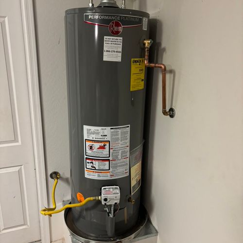 New hot water heater top of the line for a small d