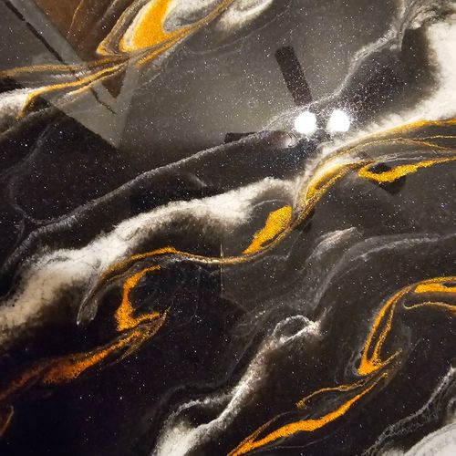 epoxy floor design sample 90/10, black/white with 