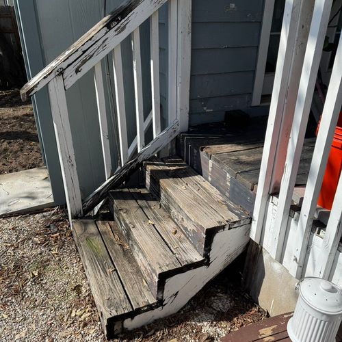 We needed our back porch stairs replaced. Danny wa