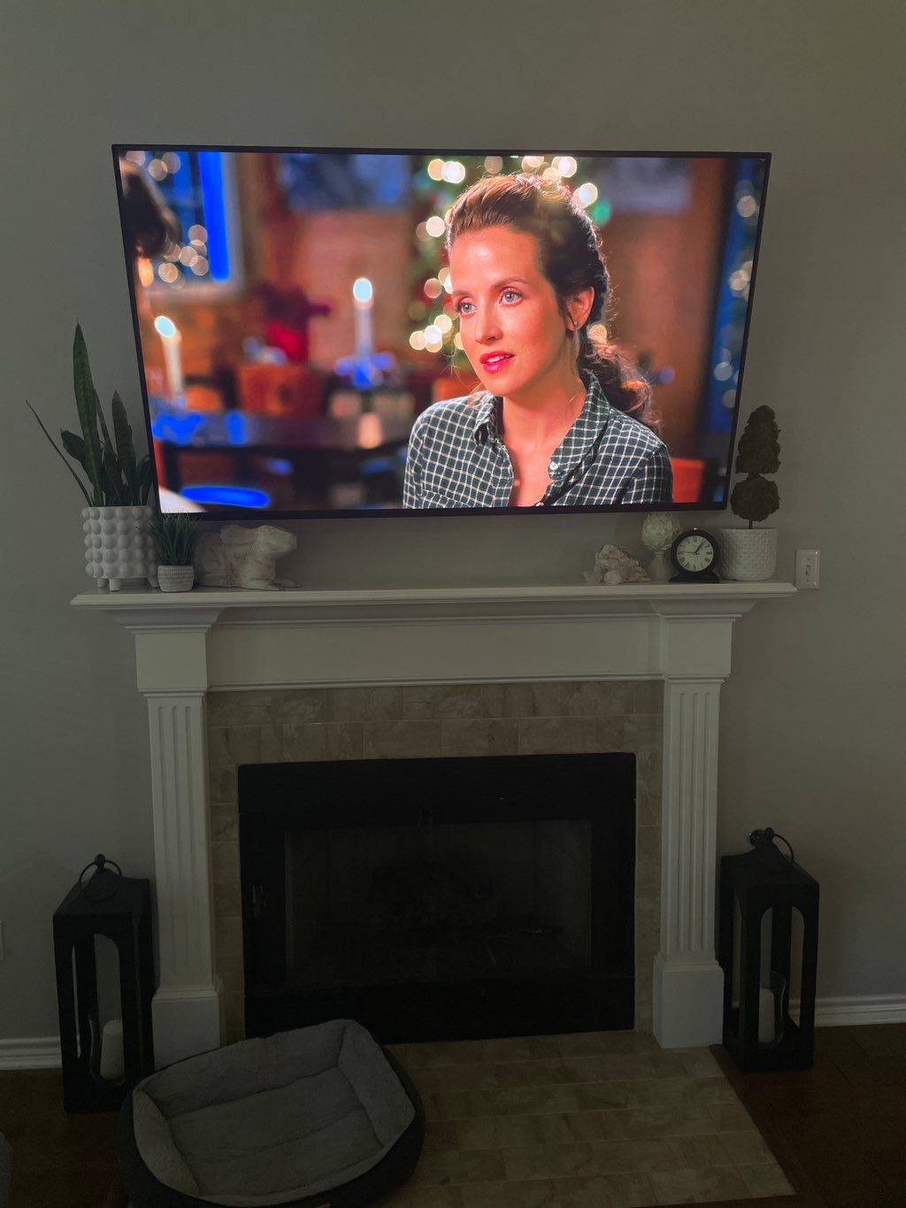 Installed my Tv above the fireplace… He did a wond