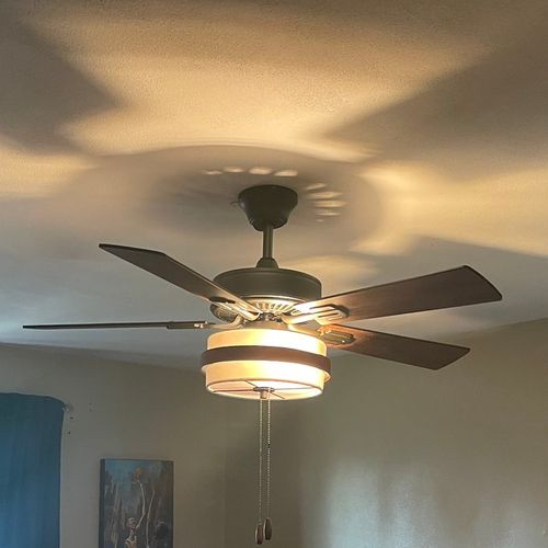 I needed three ceiling fans installed after I had 