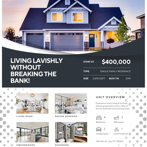 Graphic Design- Real Estate Flyer