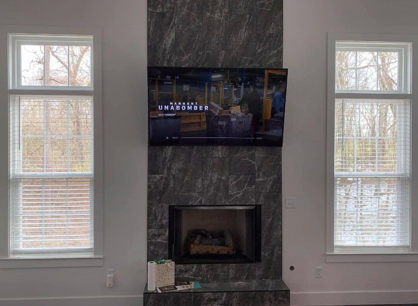 TV Mounting on Stone Tile