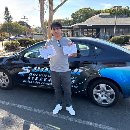 Another Happy Dollar Driving School Student!!