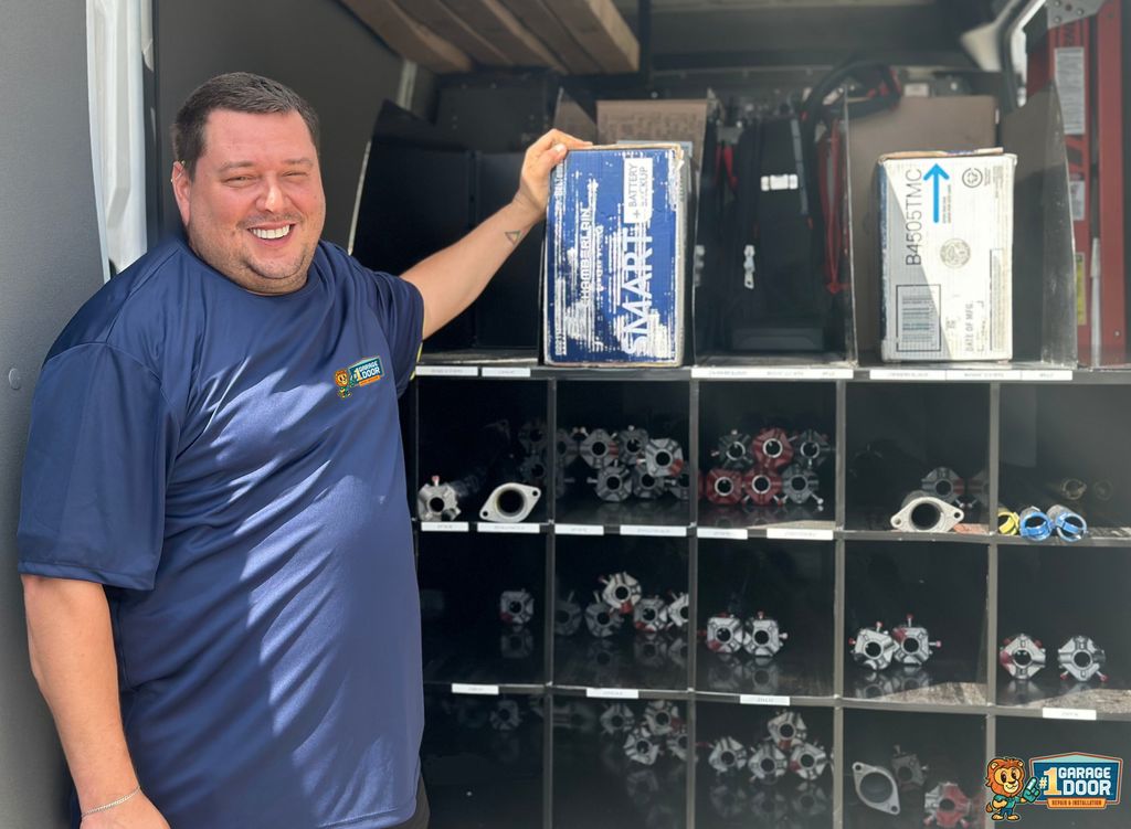 #1 Garage Door Technician Back of Repair Truck