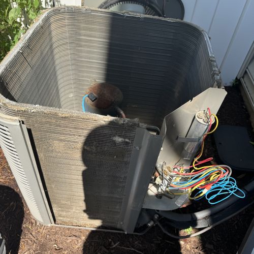 Cleaning dirty condenser 006 