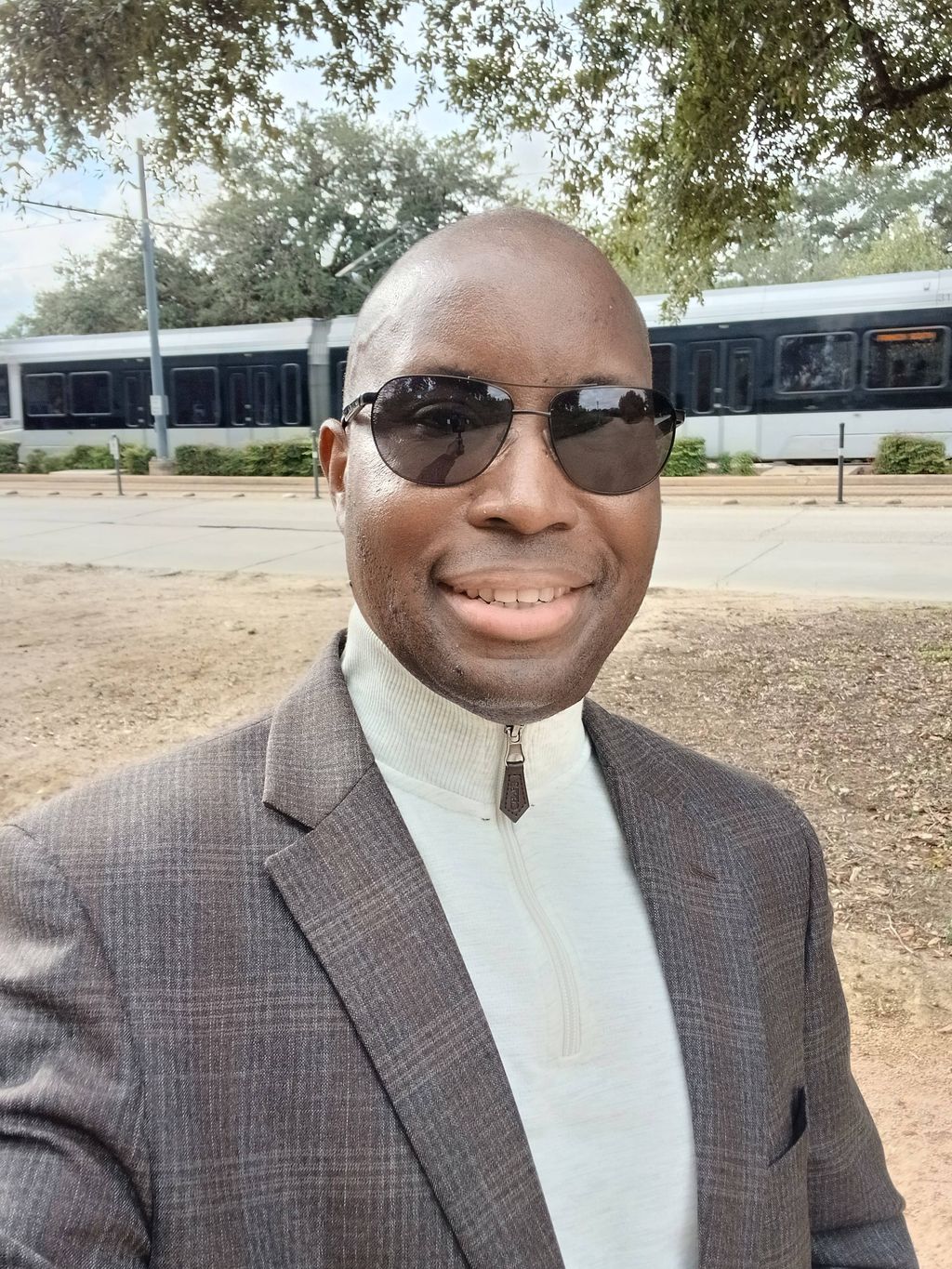 Enjoying the outdoors after a wedding. 
