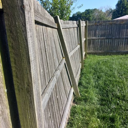 Fence repair. (Before)