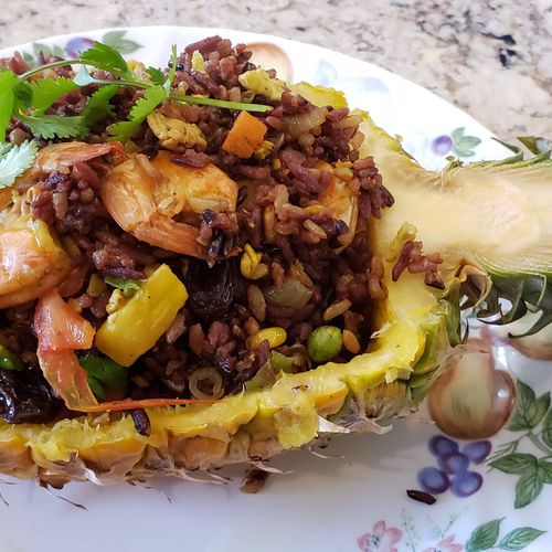 Shrimp Pineapple Riceberry fired rice