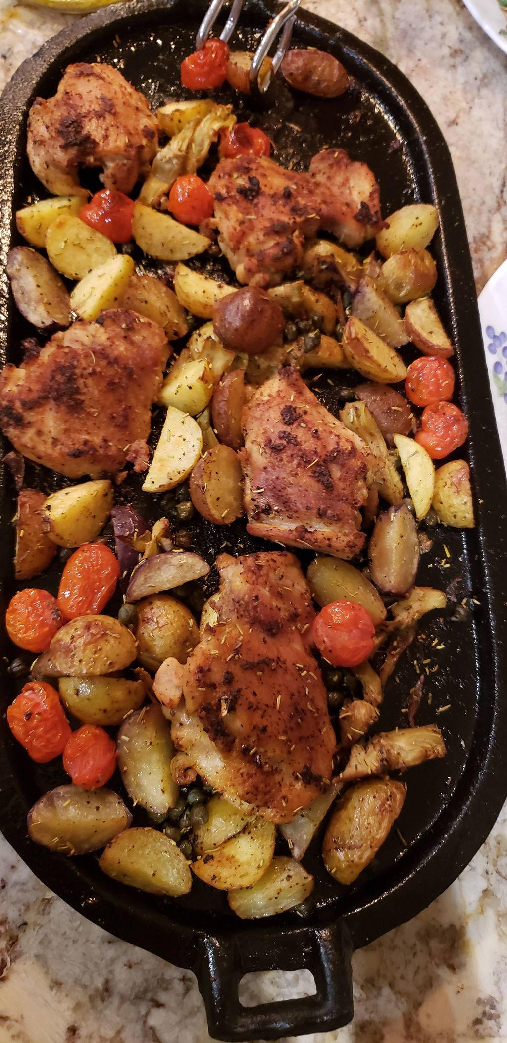 Bake Chicken, Potato and Tomato