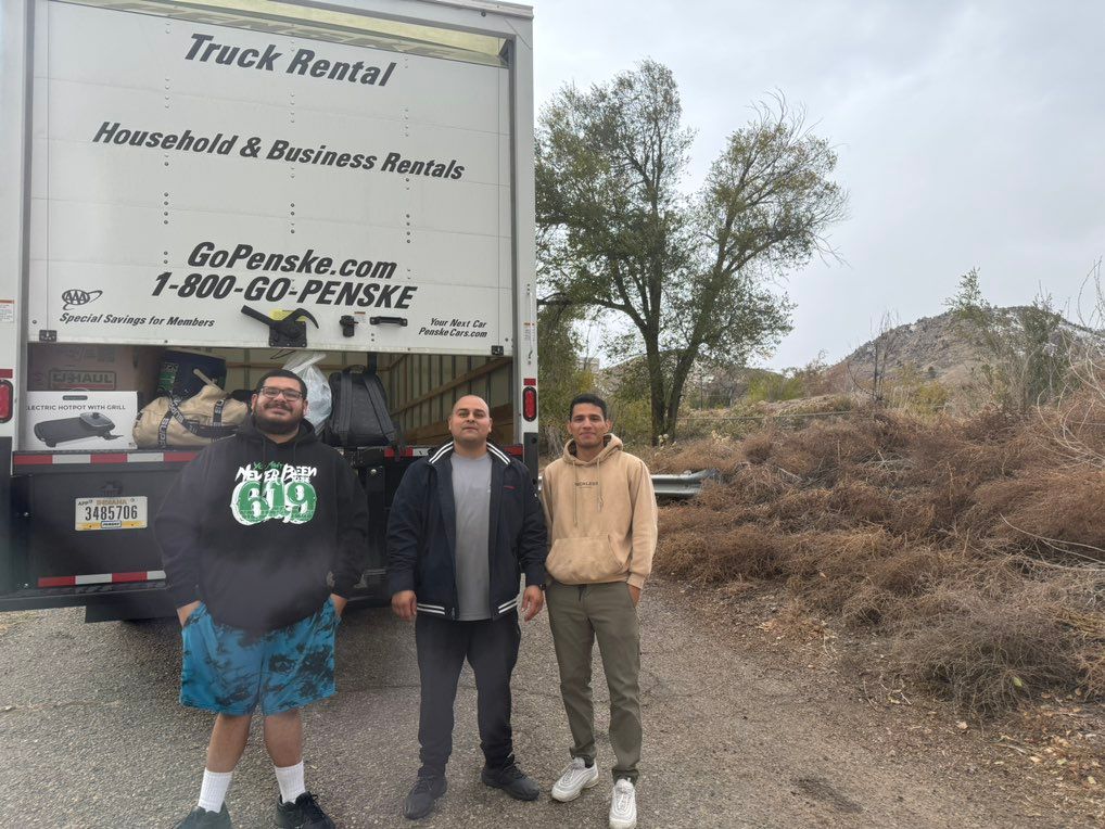 Rob, Roy, David, unloaded truck in Golden Colorado