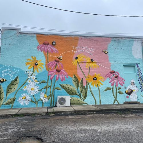 17’ x 35’ mural in Franklinton, NC