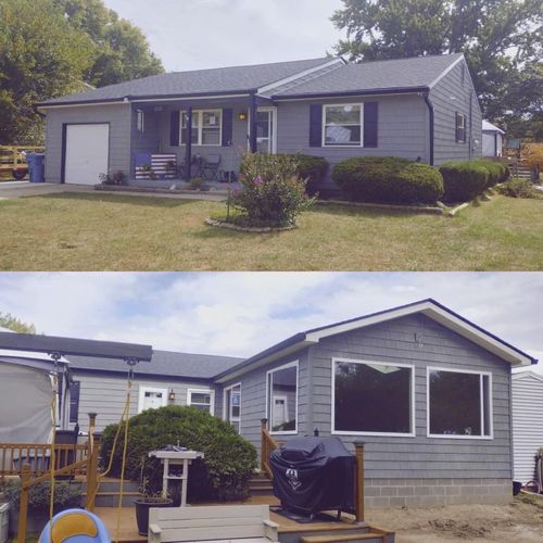 Room Addition, new roof, siding, gutters & gutter 