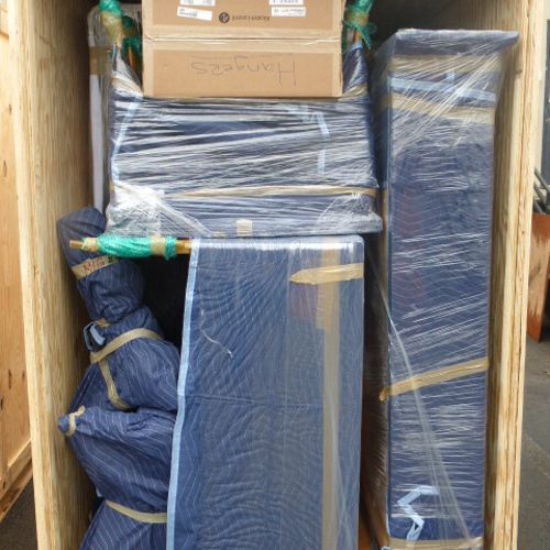 Free cloth pads, cardboard and shrink-wrap storage