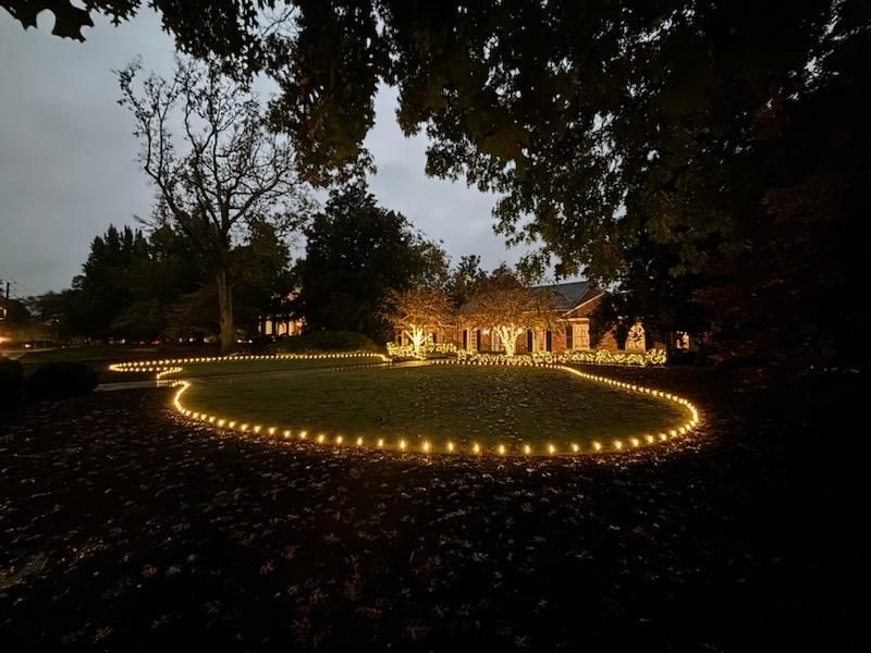 Elegant and bright holiday lighting.