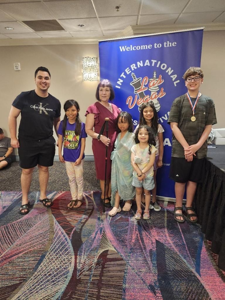 With my students at the Las Vegas Chess Festival