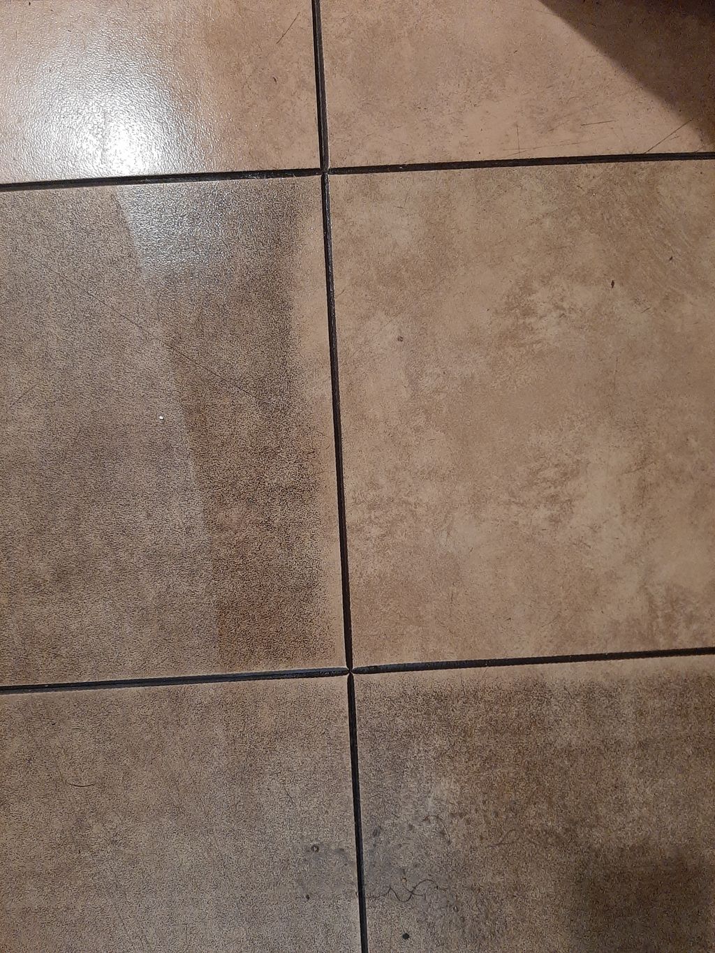 Before and after floor cleaning in a residential h