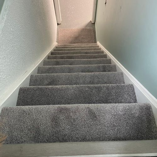 Very happy with new carpet on the stairs!