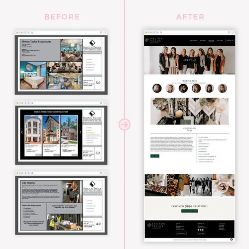 BEFORE & AFTER WEB DESIGN