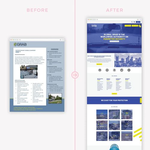 BEFORE & AFTER WEB DESIGN