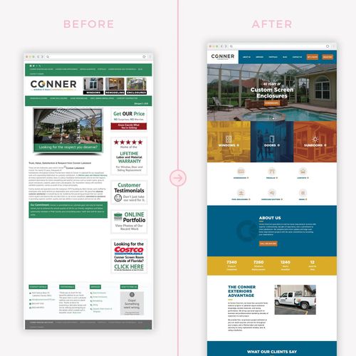 BEFORE & AFTER WEB DESIGN