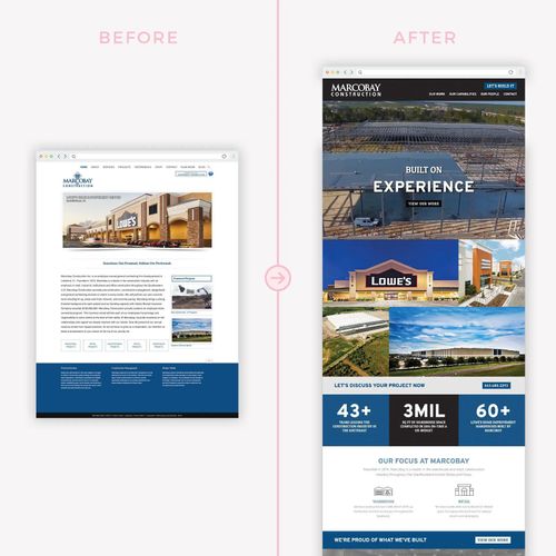 BEFORE & AFTER WEB DESIGN