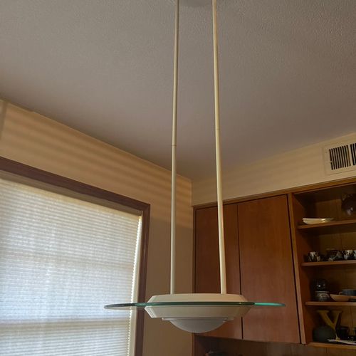 Dining room light fixture install