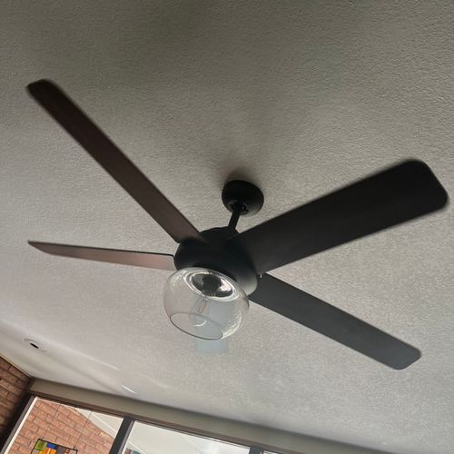 Fan install with remote control