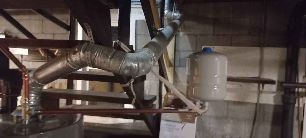 repipe to water heater in hard copper.  added expa