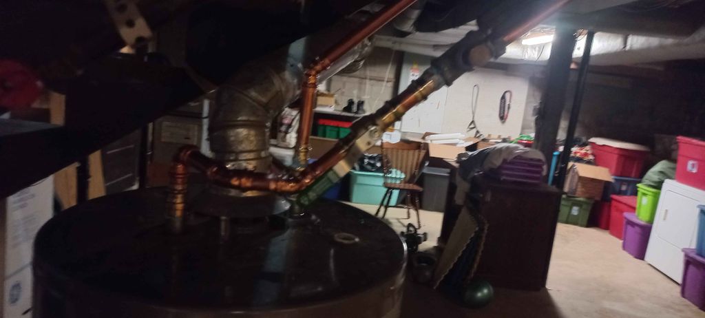 repipe to water heater in hard copper