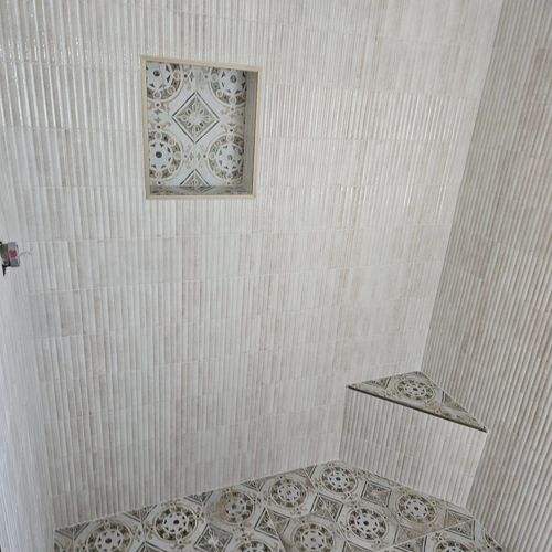 Wow! The tile work done here is absolutely immacul