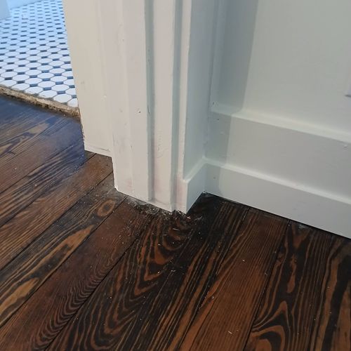 no gap in floor and trim