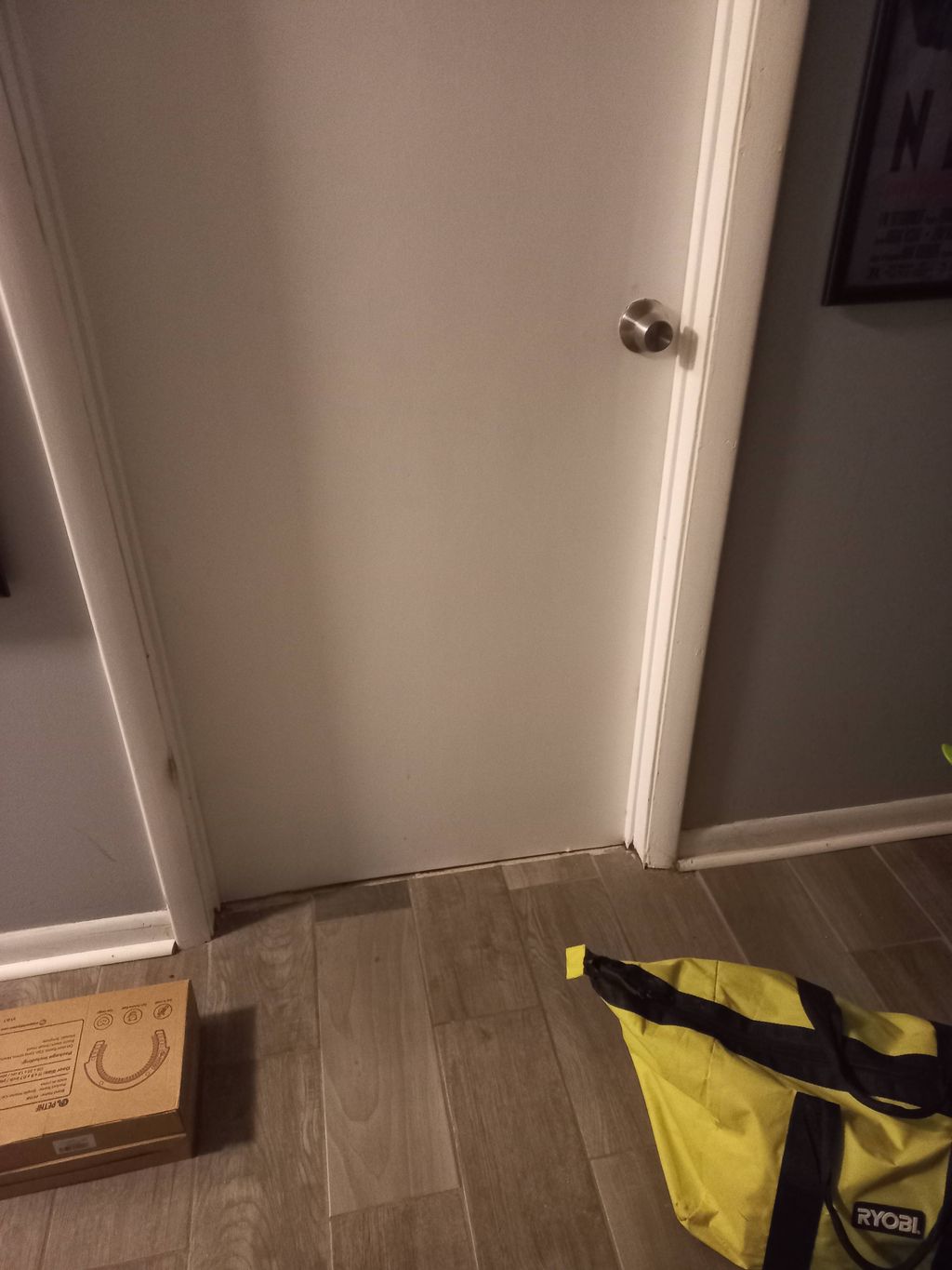 INSTALLATION OF THE CAT DOOR. BEFORE