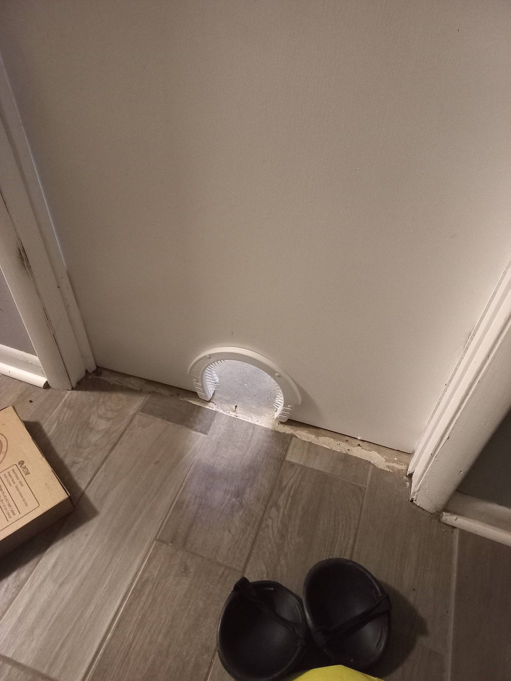 INSTALLATION OF A CAT DOOR. AFTER 
