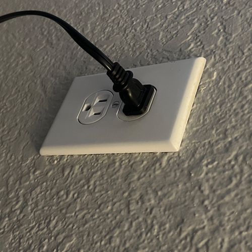 He replaced our wall outlet after a heater from Te