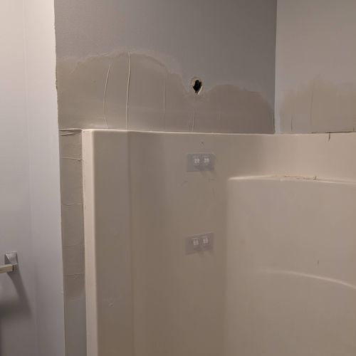 bathroom drywall repair