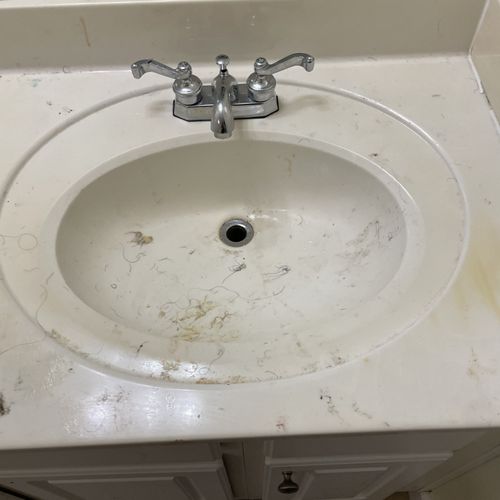 Before sink cleaning 