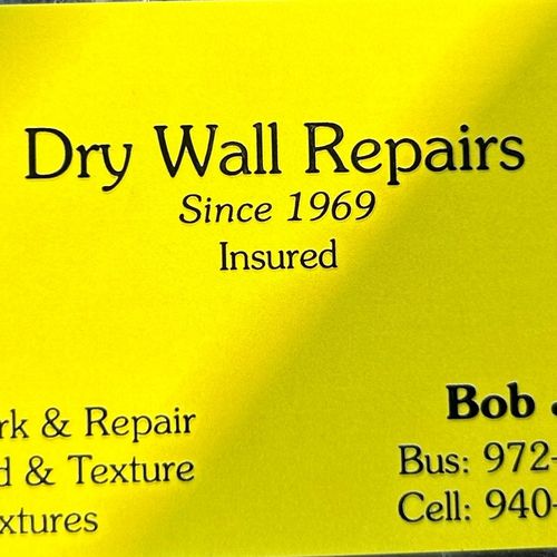 If you need drywall repair, this is the person to 