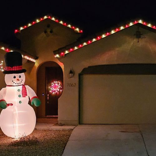 Matt came out the next day to set up our Christmas