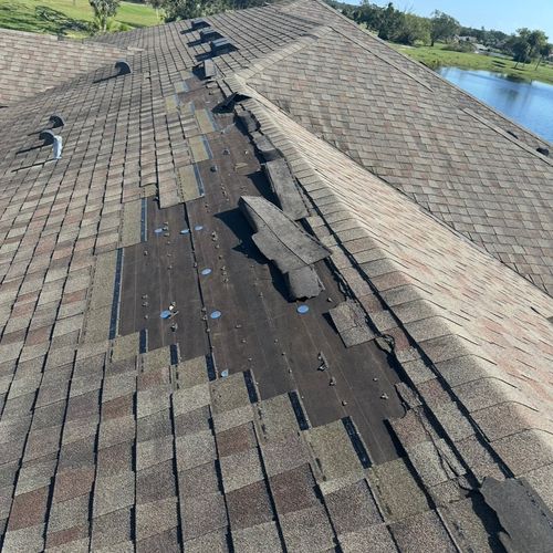 Shingle repair before 