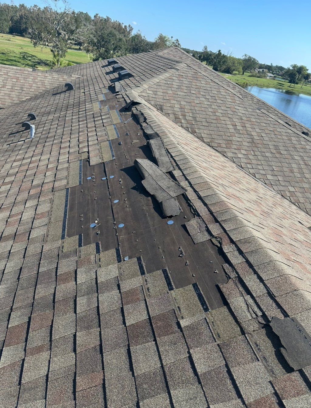 Shingle repair before 