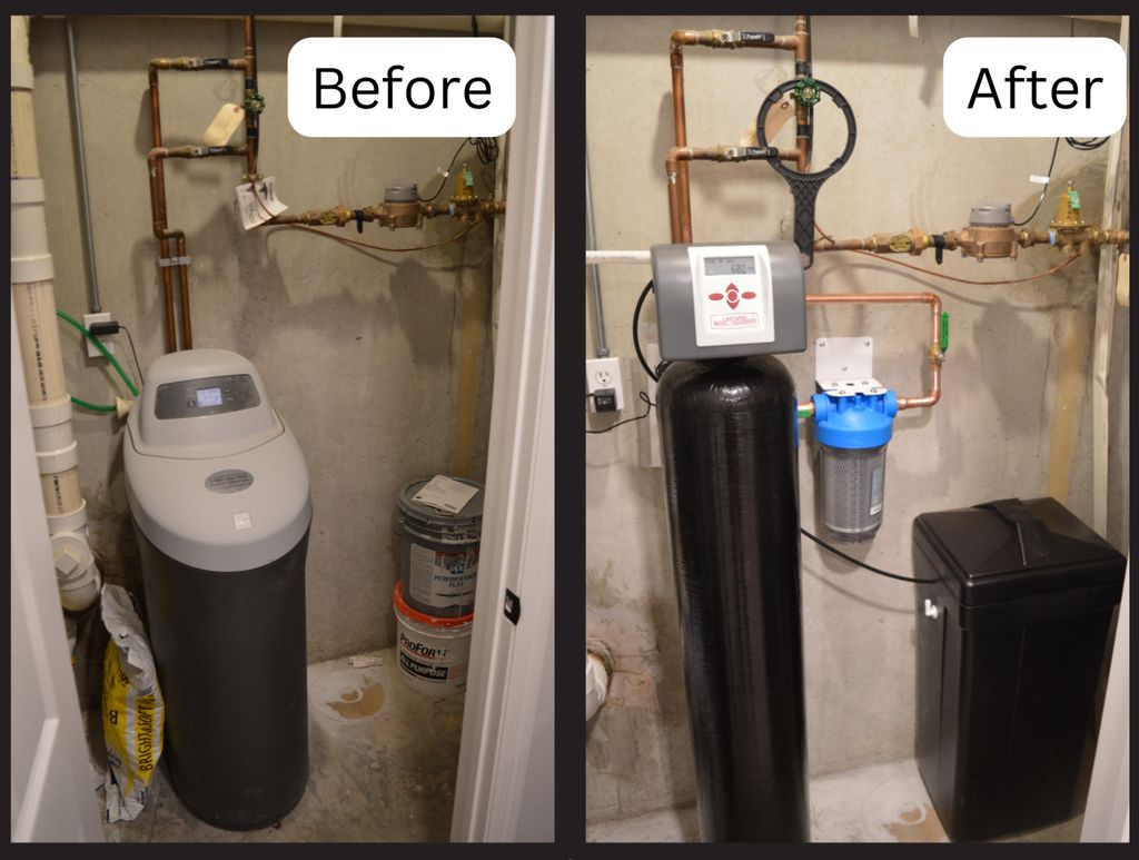 New water softener and whole home carbon filter in