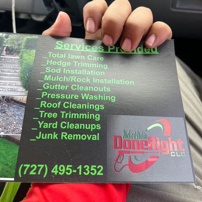 Avatar for Done Right Cleaning and Lawn Care