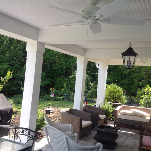 Patio under the deck 