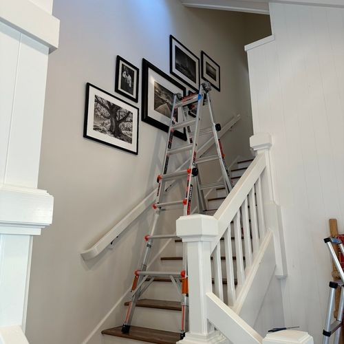 After: Stunning stairway gallery wall perfectly in